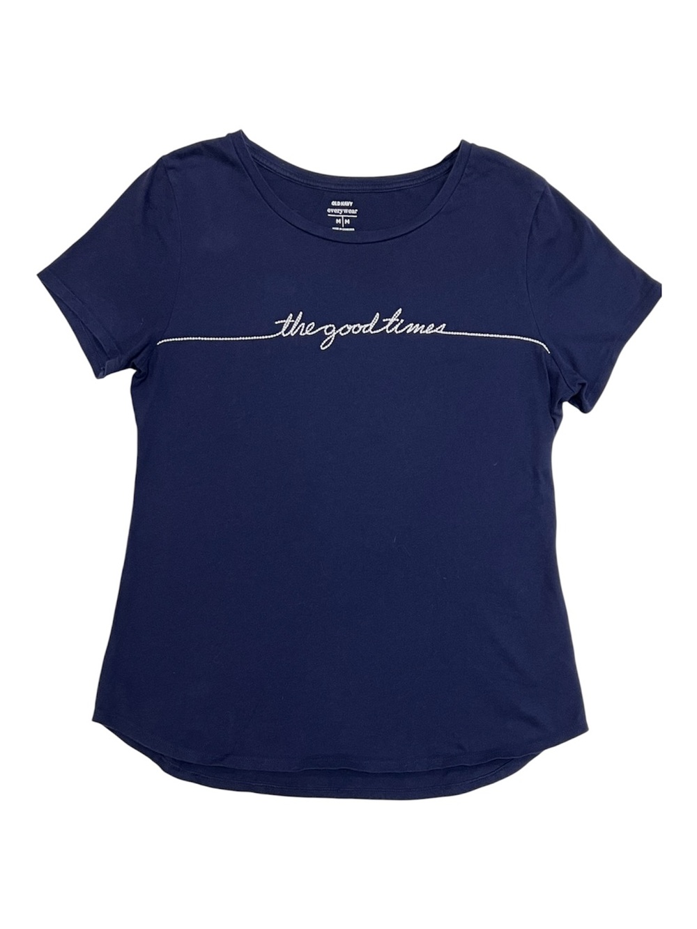 Old Navy The Good Times Navy Short Sleeve Shirt Size Medium